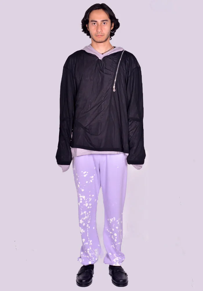 KIKO KOSTADINOV MEN  KKAW24TP06-92 KNOX MESH HOODIE/ICY LILAC/JADE GREEN/BLACK  (New season FW24)