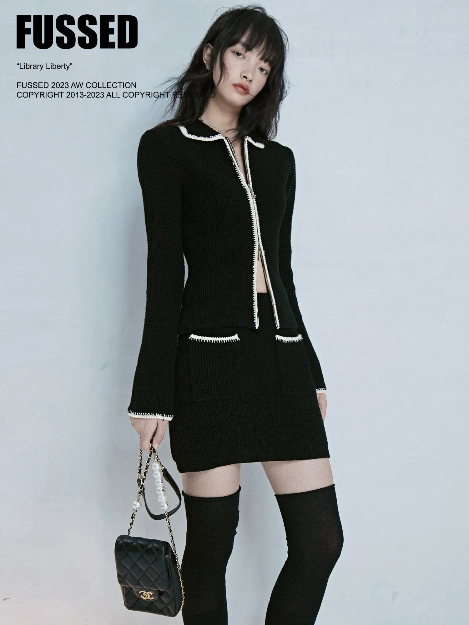 Knit Suit Retro Jacket&Mini-Skirt