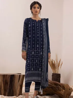 Lakhany Pashmina Printed Unstitched 3 Piece Suit LG-AM-0050-A