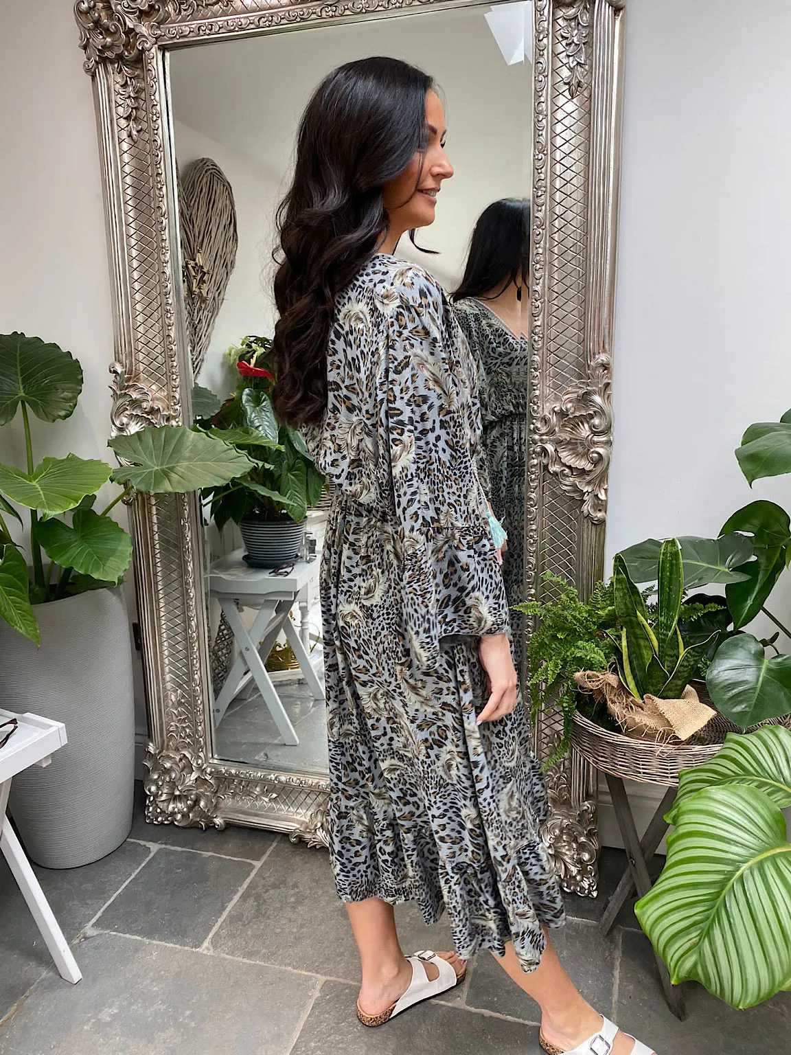 Leopard Tassel Sleeve Dress Carrie