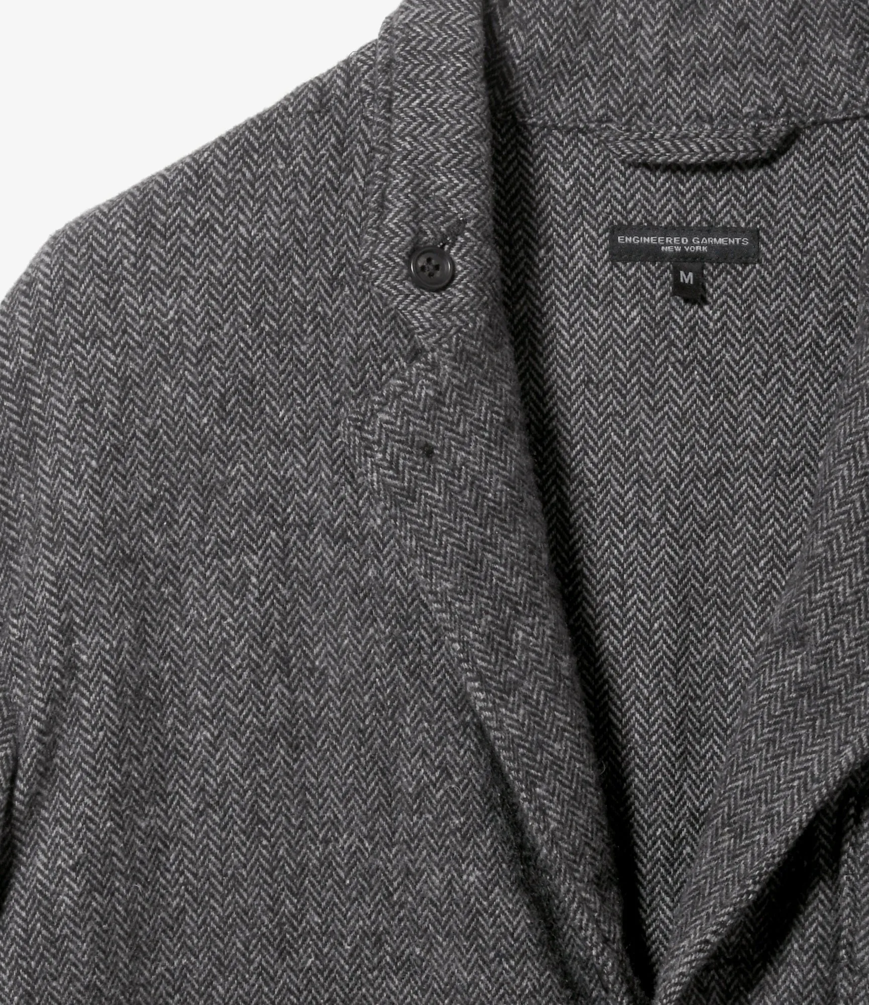 Loiter Jacket –Grey Herringbone Poly Wool