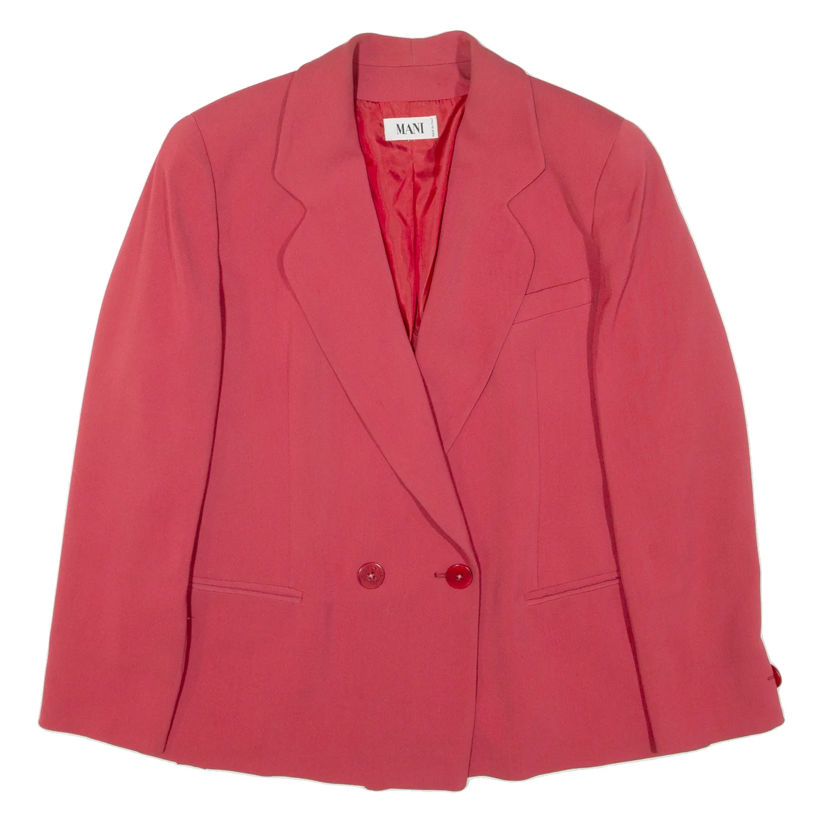 MANI Womens Blazer Jacket Red Knit M