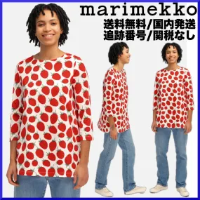 marimekko  |Crew Neck Cropped Cotton Tunics