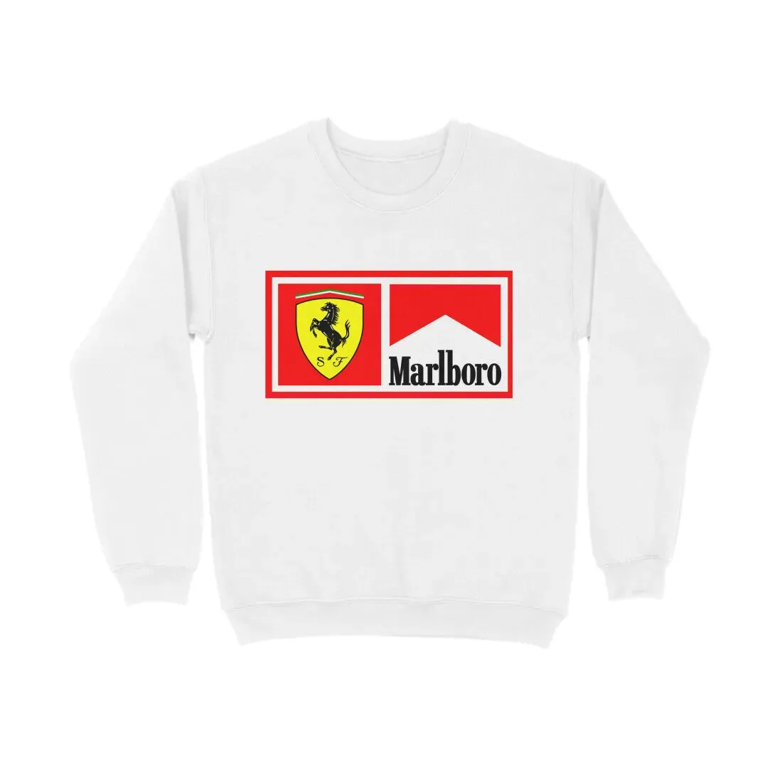 Marlbaro Typography Print Unisex Cotton Sweatshirt