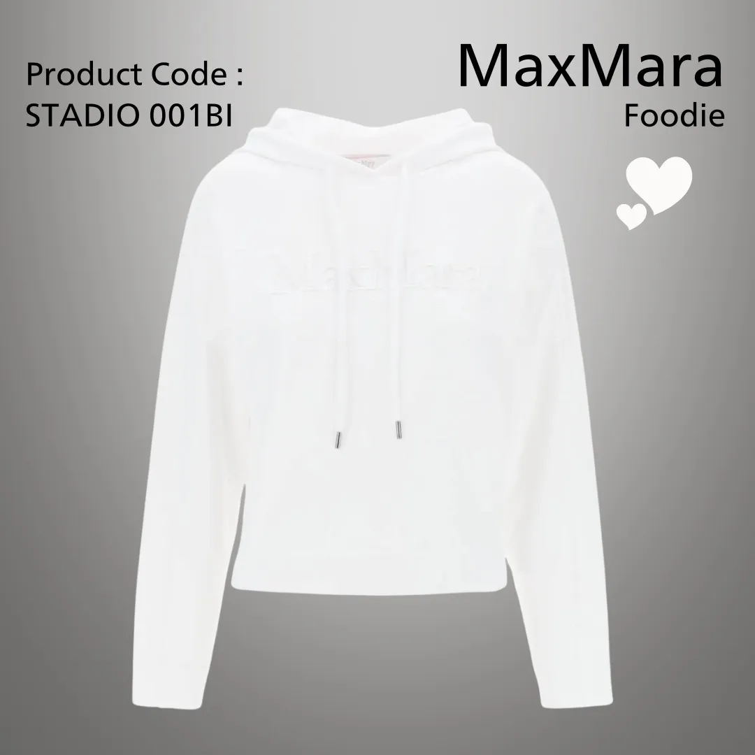 Max Mara LEISURE  |Long Sleeves Plain Cotton Logo Hoodies & Sweatshirts