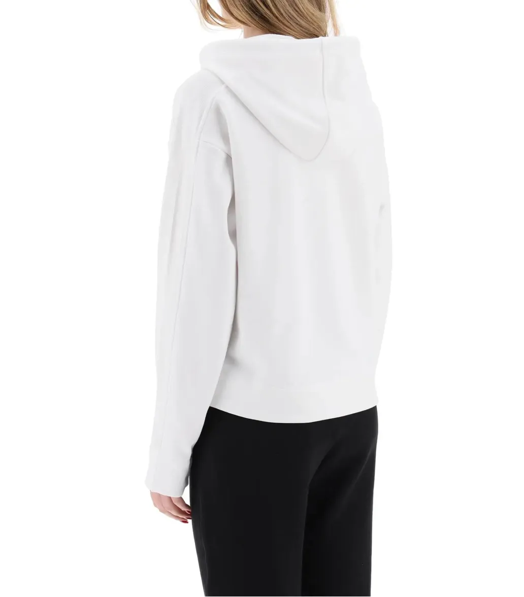 Max Mara LEISURE  |Long Sleeves Plain Cotton Logo Hoodies & Sweatshirts