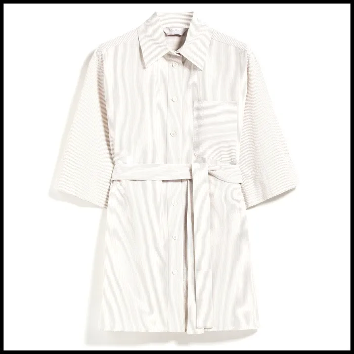 Max Mara LEISURE  |Plain Cotton Short Sleeves Tunics