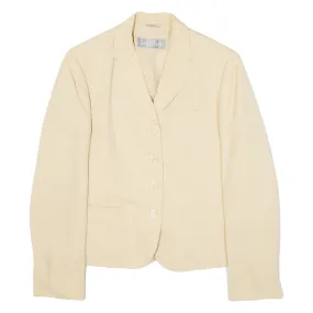 MAX MARA Womens Blazer Jacket Beige Linen UK 10