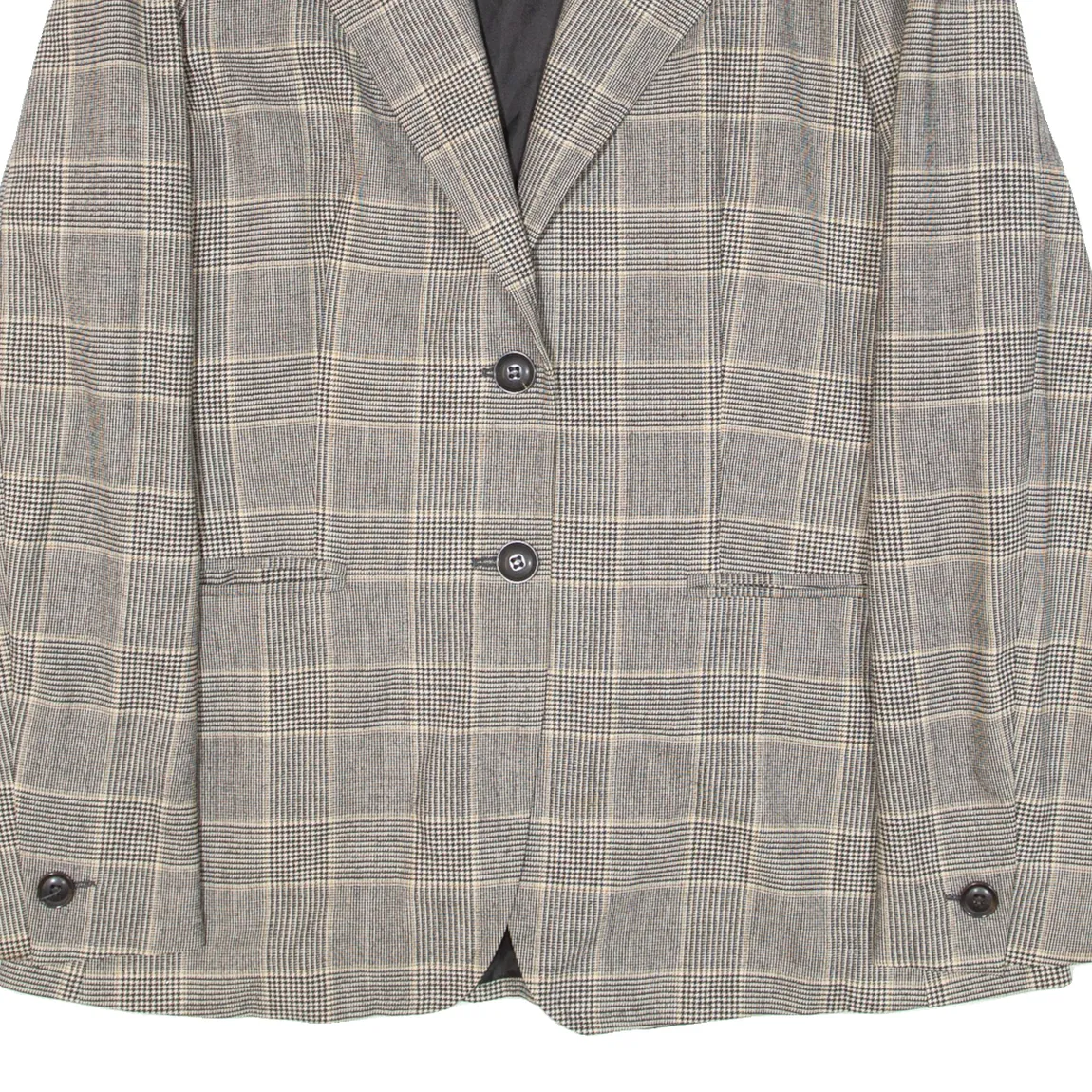 MAX MARA Womens Blazer Jacket Grey Knit Wool Check UK 14