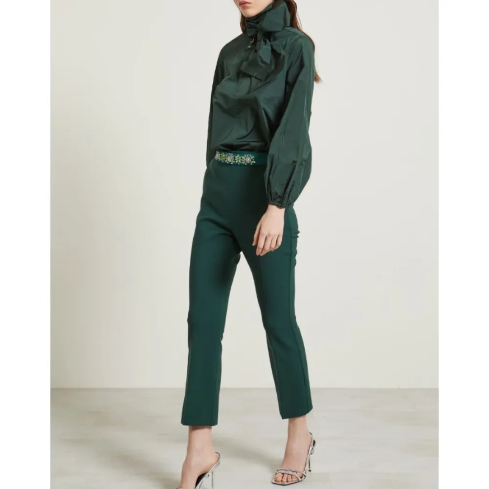 MaxMara  |Silk Blended Fabrics Street Style Long Sleeves Plain Logo