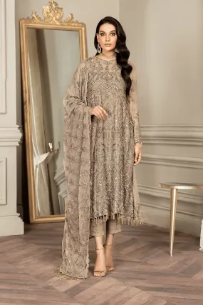 Mehroze By Zarif Embroidered Chiffon Unstitched 3 Piece Suit - ZMF 04 LIME STONE