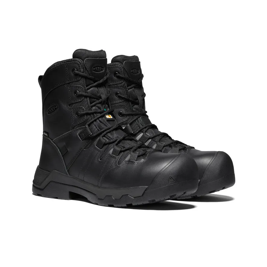 Men's CSA Oshawa+ 8 Side Zip Waterproof Boot (Carbon-Fiber Toe)  |  Black/Black