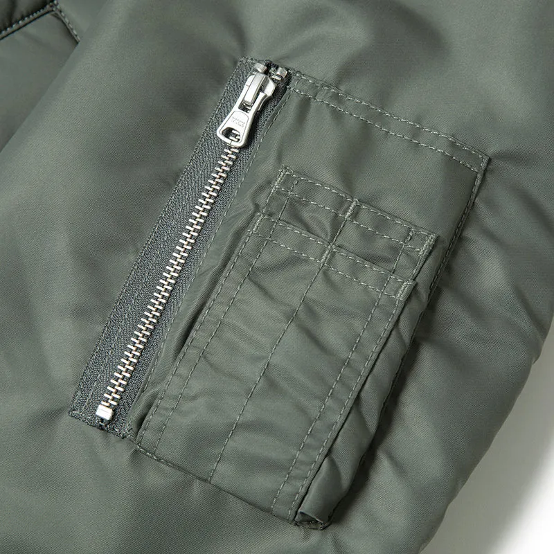 Men's MA-1 Padded Bomber Jacket Dark Green