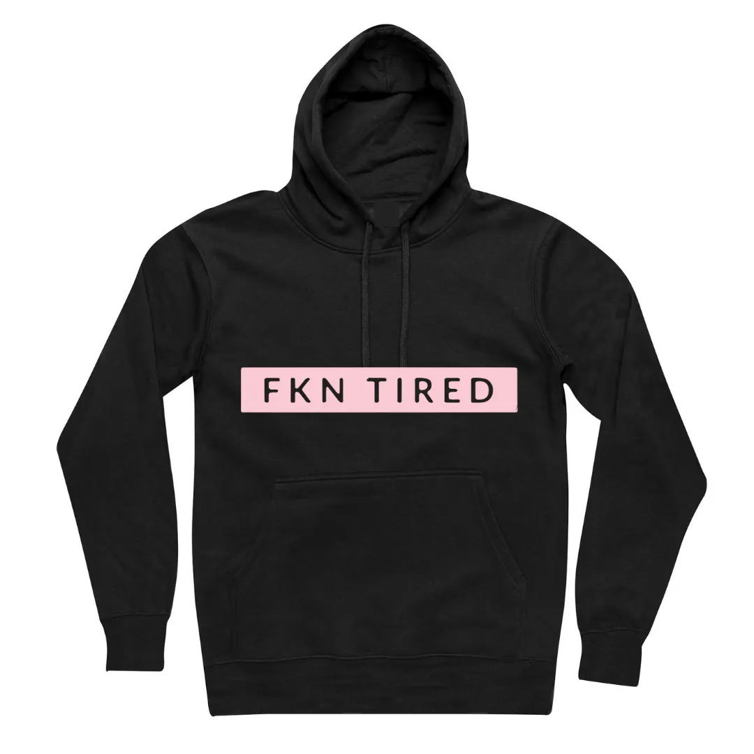 MLW By Design - FKN Tired Adult Fleece Hoodie | Black