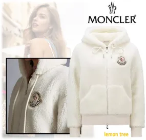 MONCLER  |Blended Fabrics Long Sleeves Plain Logo