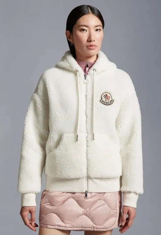 MONCLER  |Blended Fabrics Long Sleeves Plain Logo