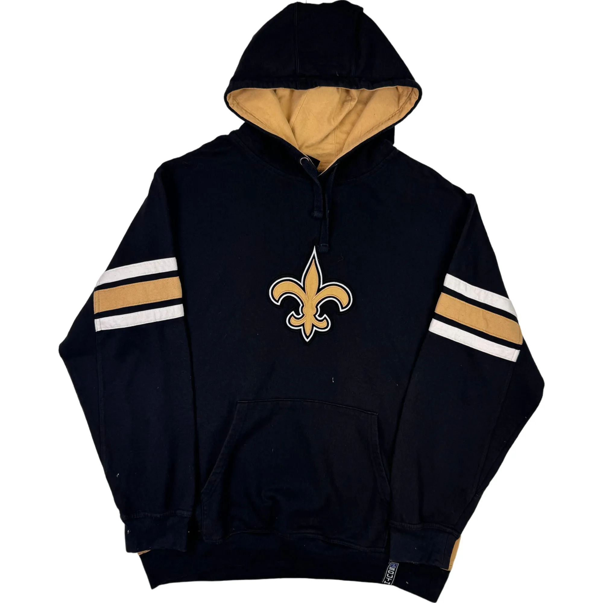 NFL New Orleans Saints Pullover Embroidered Hoodie Black