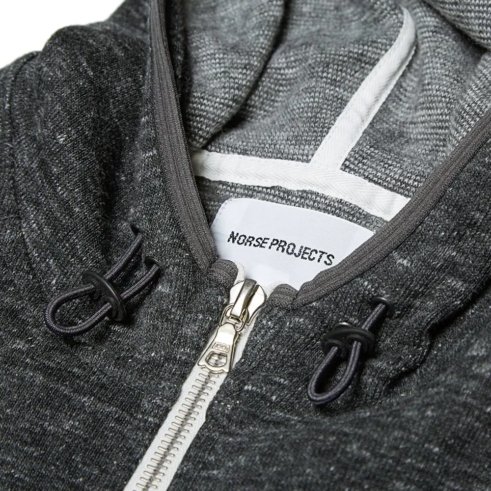 Norse Projects Ketel Wool Zip HoodyGrey Melange