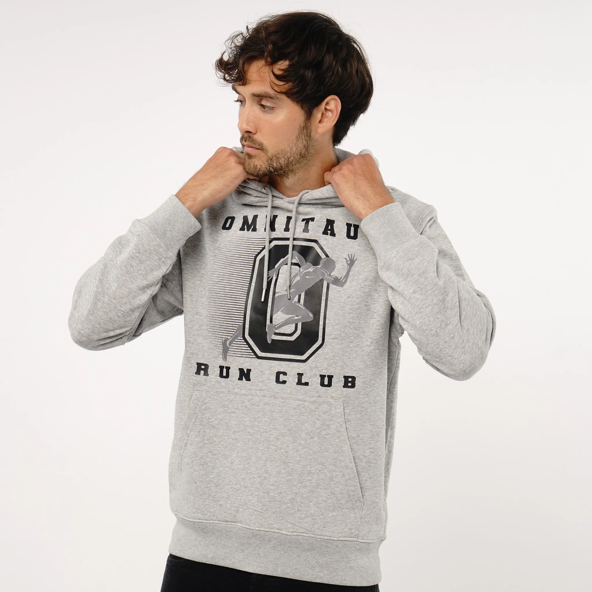 Omnitau Men's Run Club Slim Fit Hoodie - Heather Grey