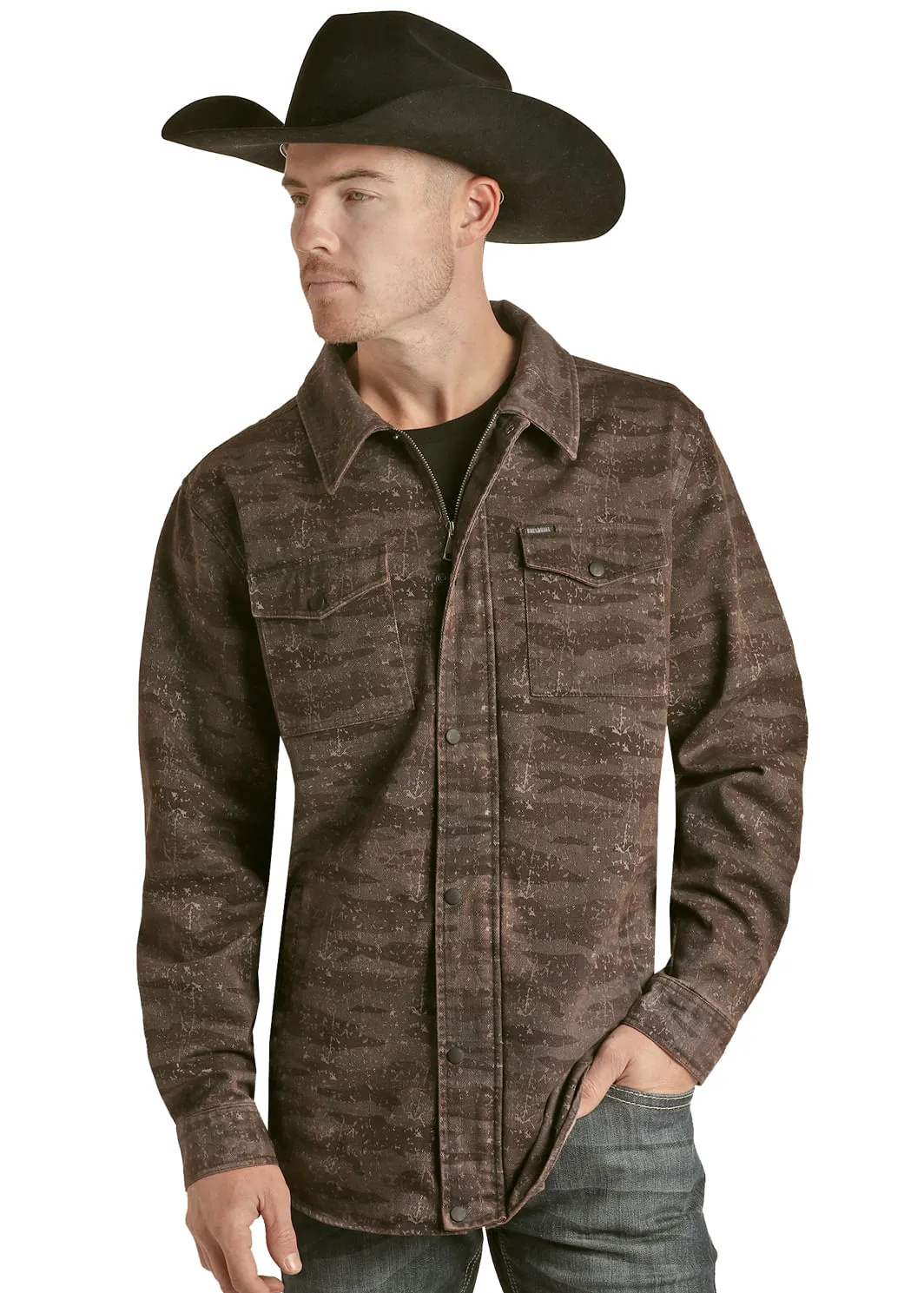 Panhandle Slim Mens Cotton Camo Shirt Jacket