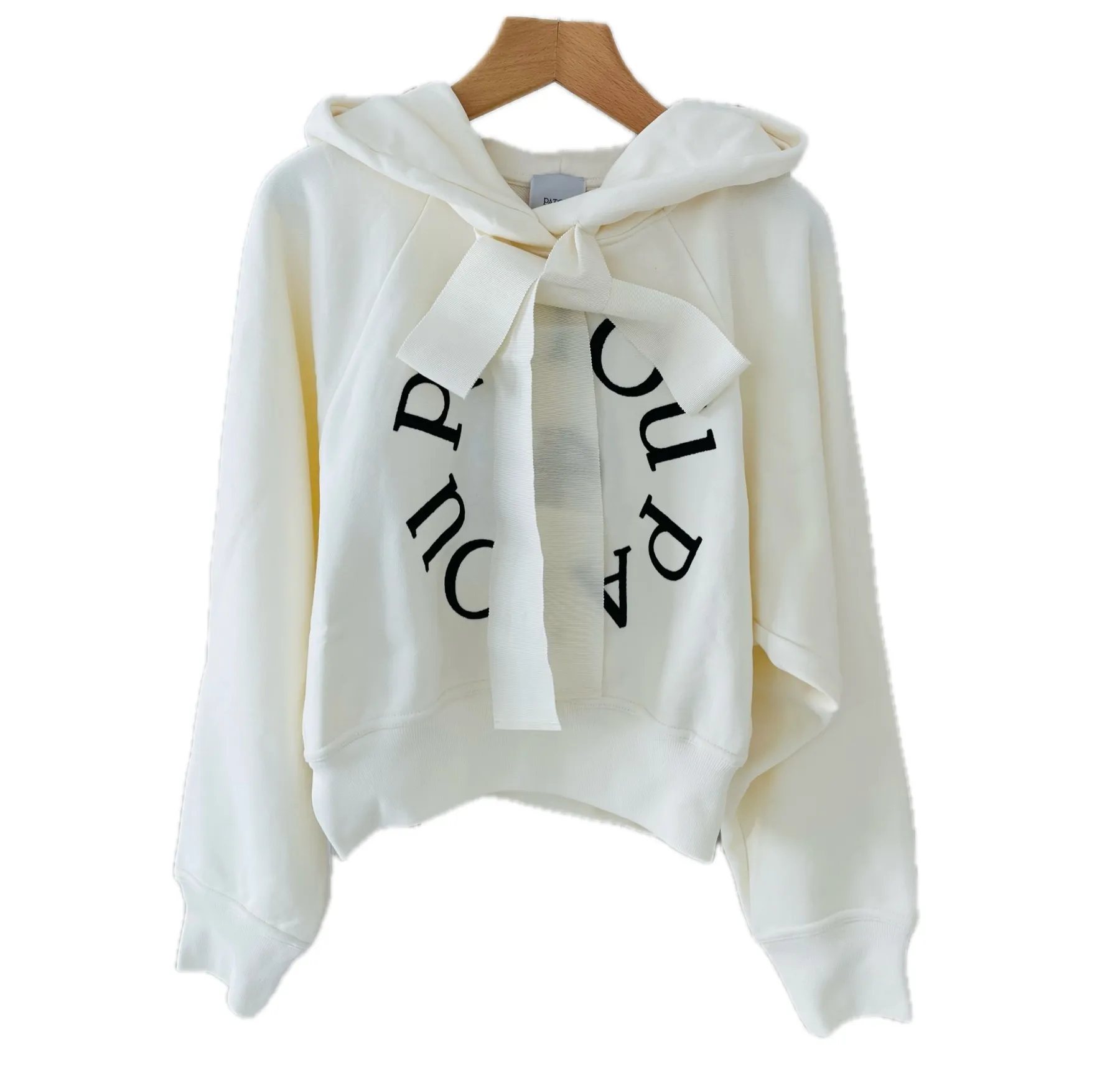 PATOU  |Sweat Long Sleeves Cotton Logo Hoodies & Sweatshirts