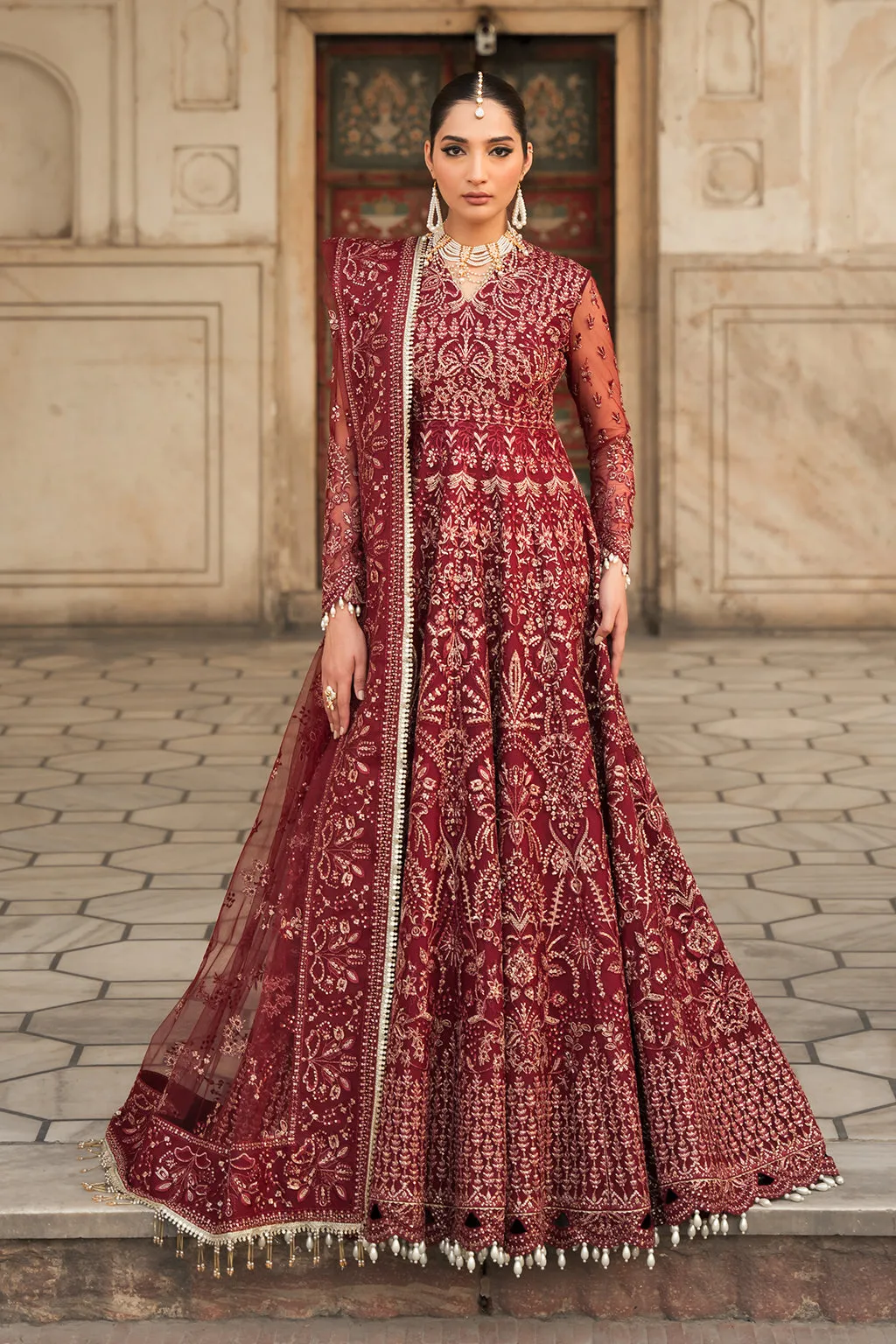 Pehli Nazar by Ayzel Embroidered Net Unstitched 3Pc Suit D-01 Zulekha