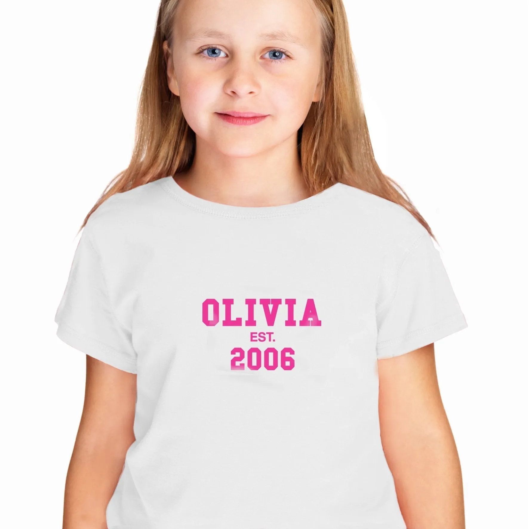 Personalised Established PinkText Tshirt 5-6 years