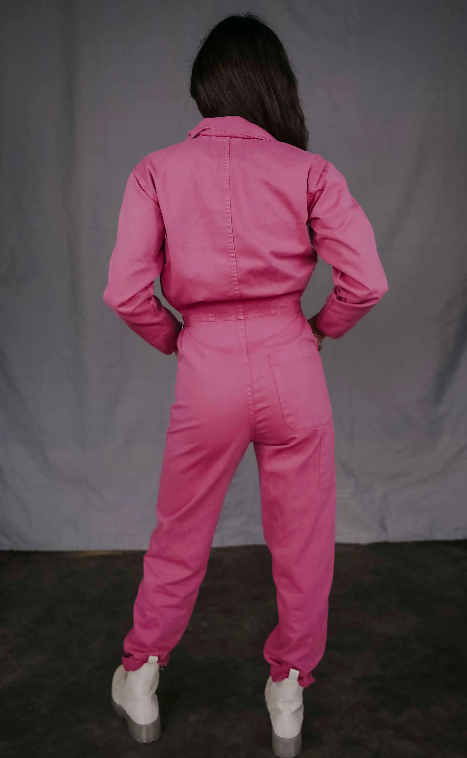 pistola: tanner long sleeve field suit - fuchsia