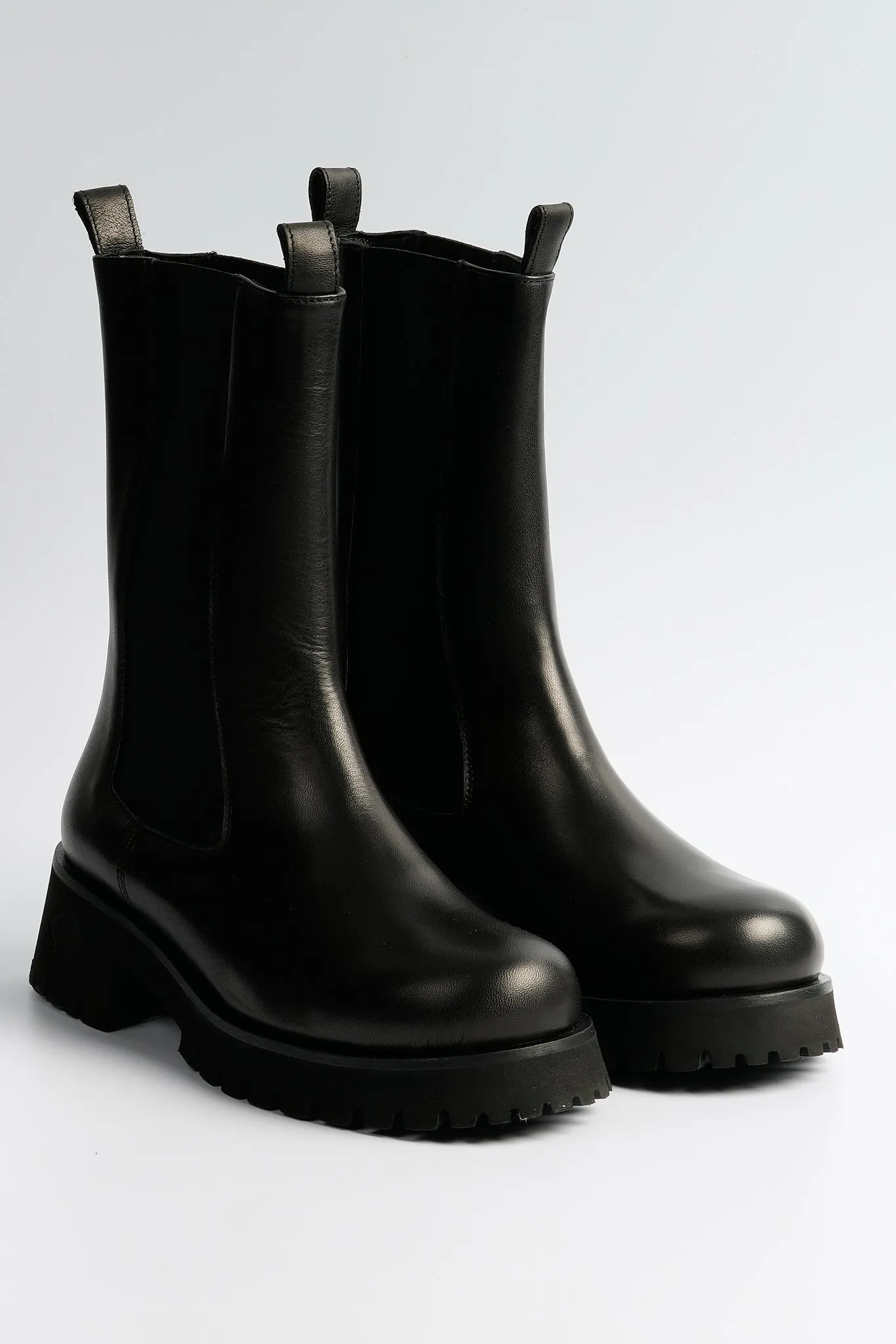 Poesie Veneziane Boot Pelle Nero Donna