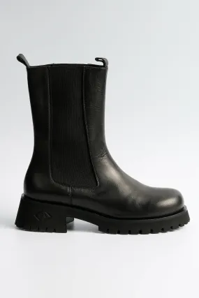 Poesie Veneziane Boot Pelle Nero Donna