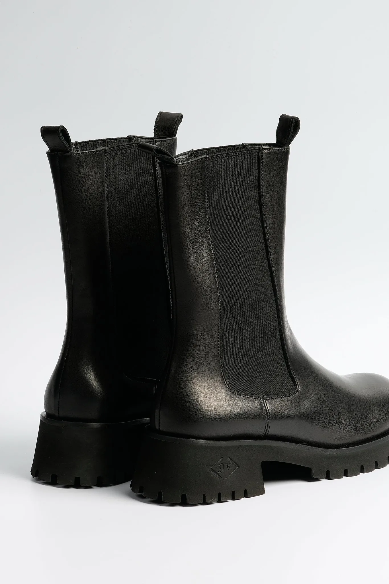 Poesie Veneziane Boot Pelle Nero Donna