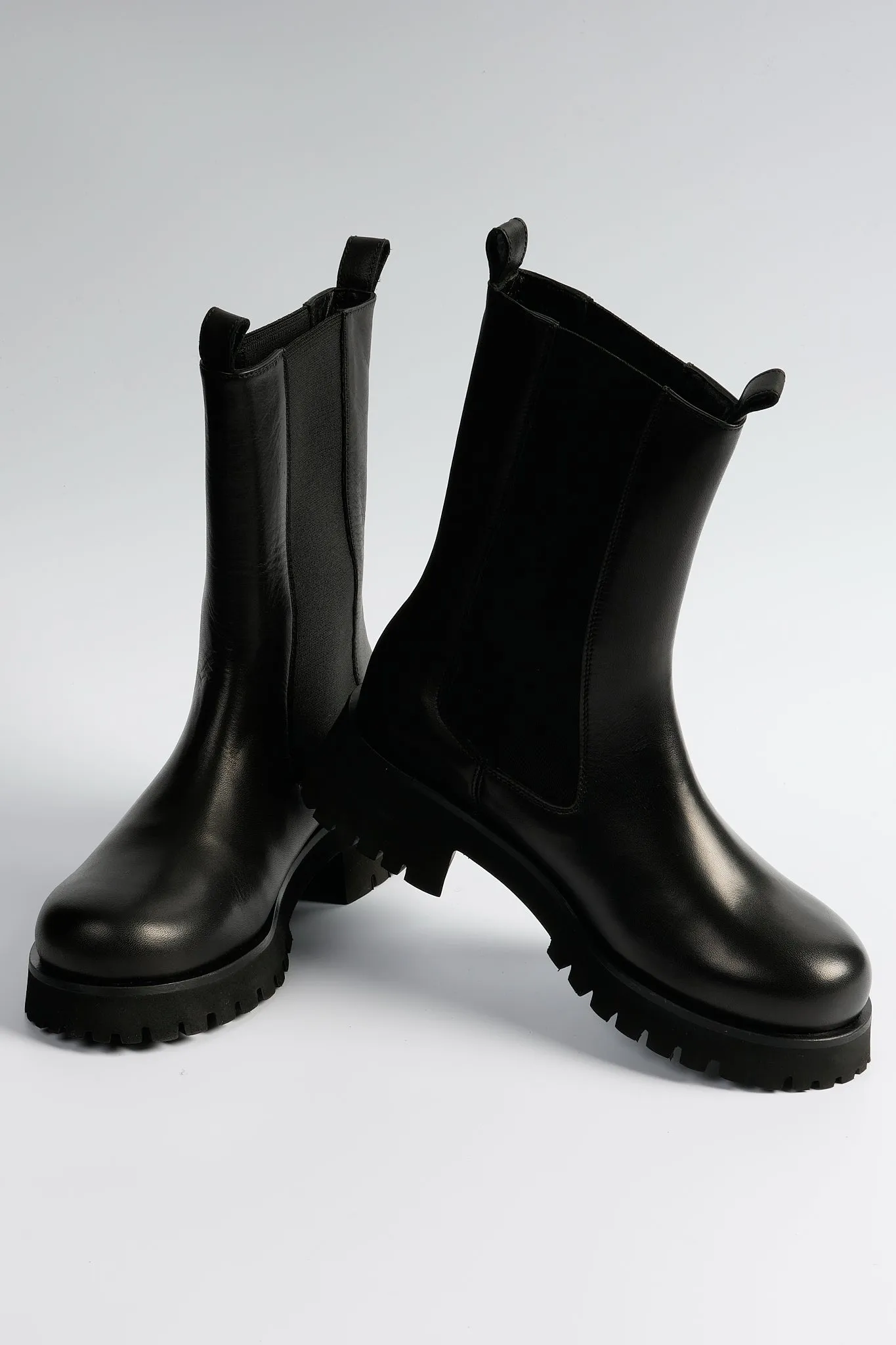 Poesie Veneziane Boot Pelle Nero Donna