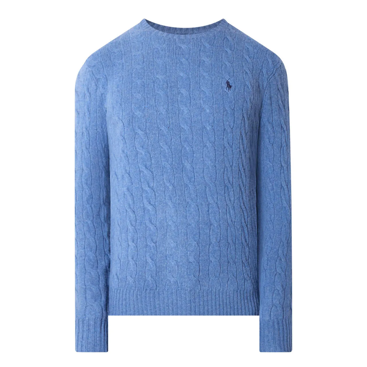 POLO RALPH LAUREN Cable-Knit Logo Sweater - Blue