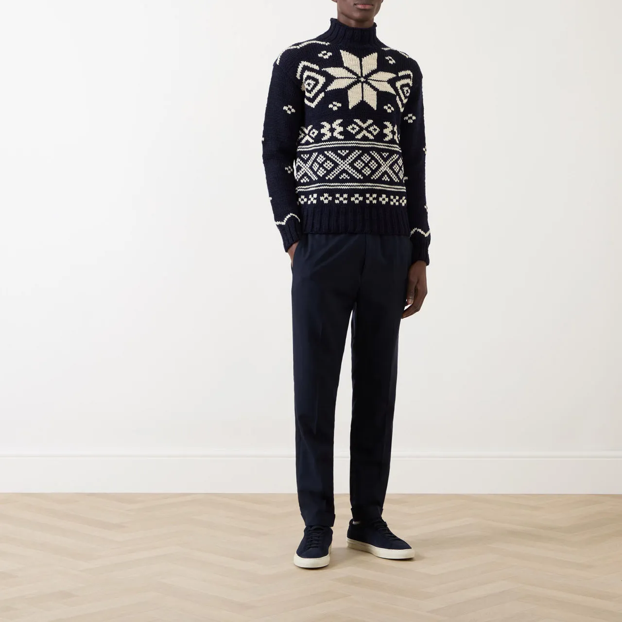 POLO RALPH LAUREN Snowflake Wool Sweater - Navy