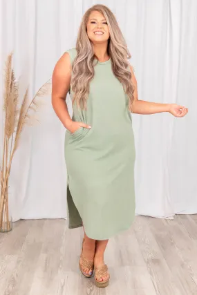 Popular Places Dress, Sage