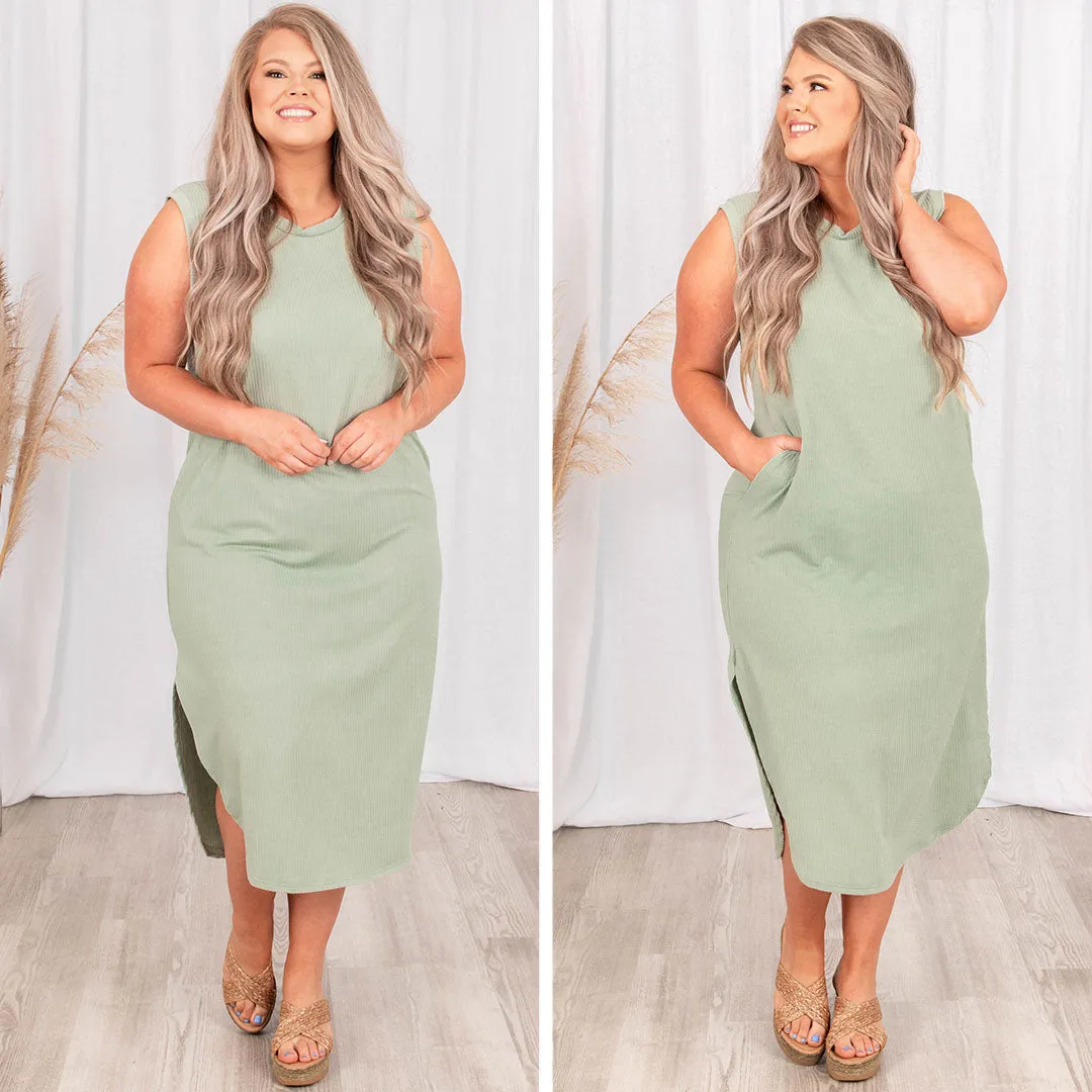 Popular Places Dress, Sage