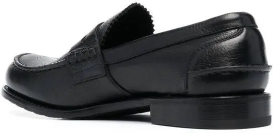 Premiata pebbled-texture slip-on loafers Black