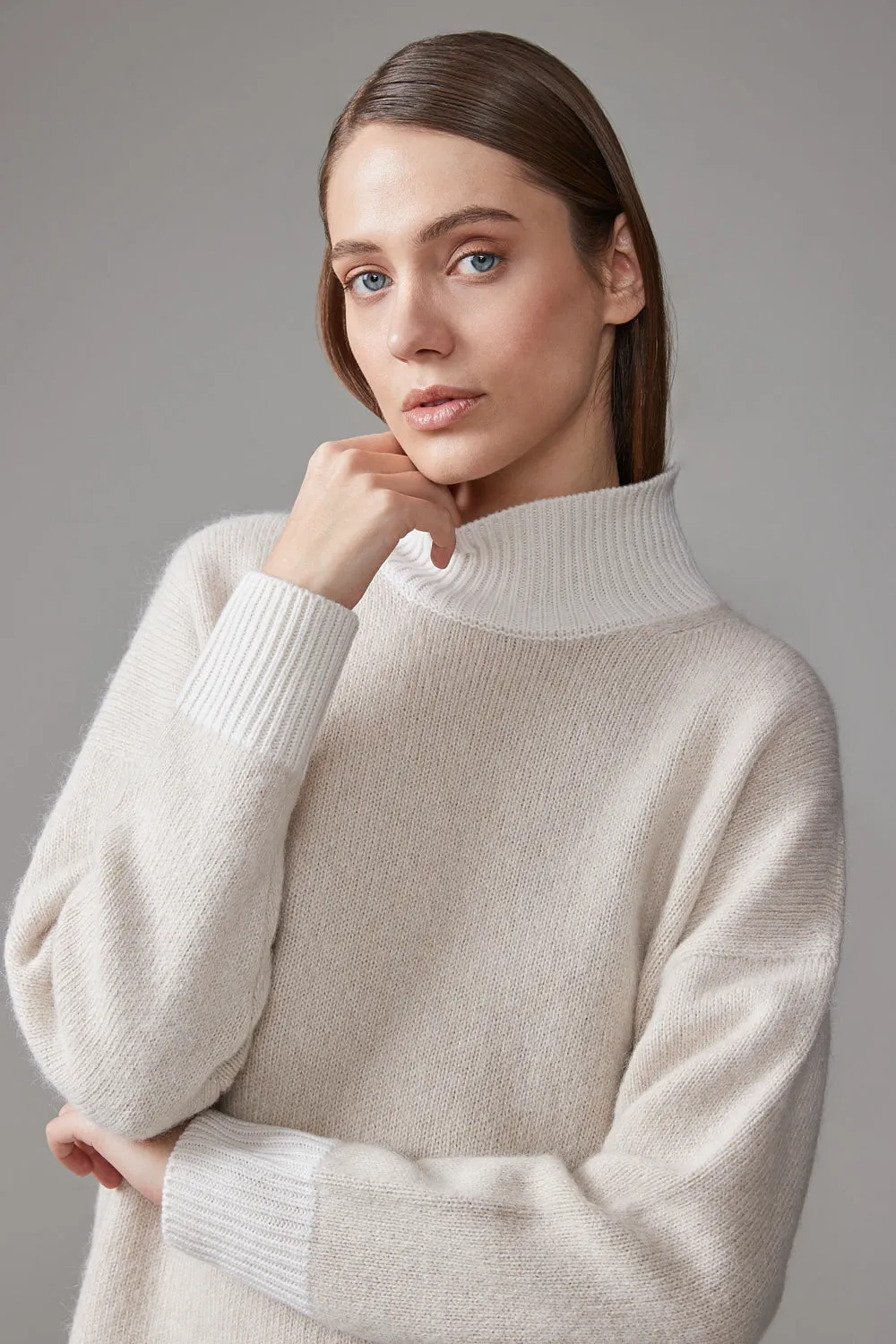 Pure wool, cashmere and alpaca sweater