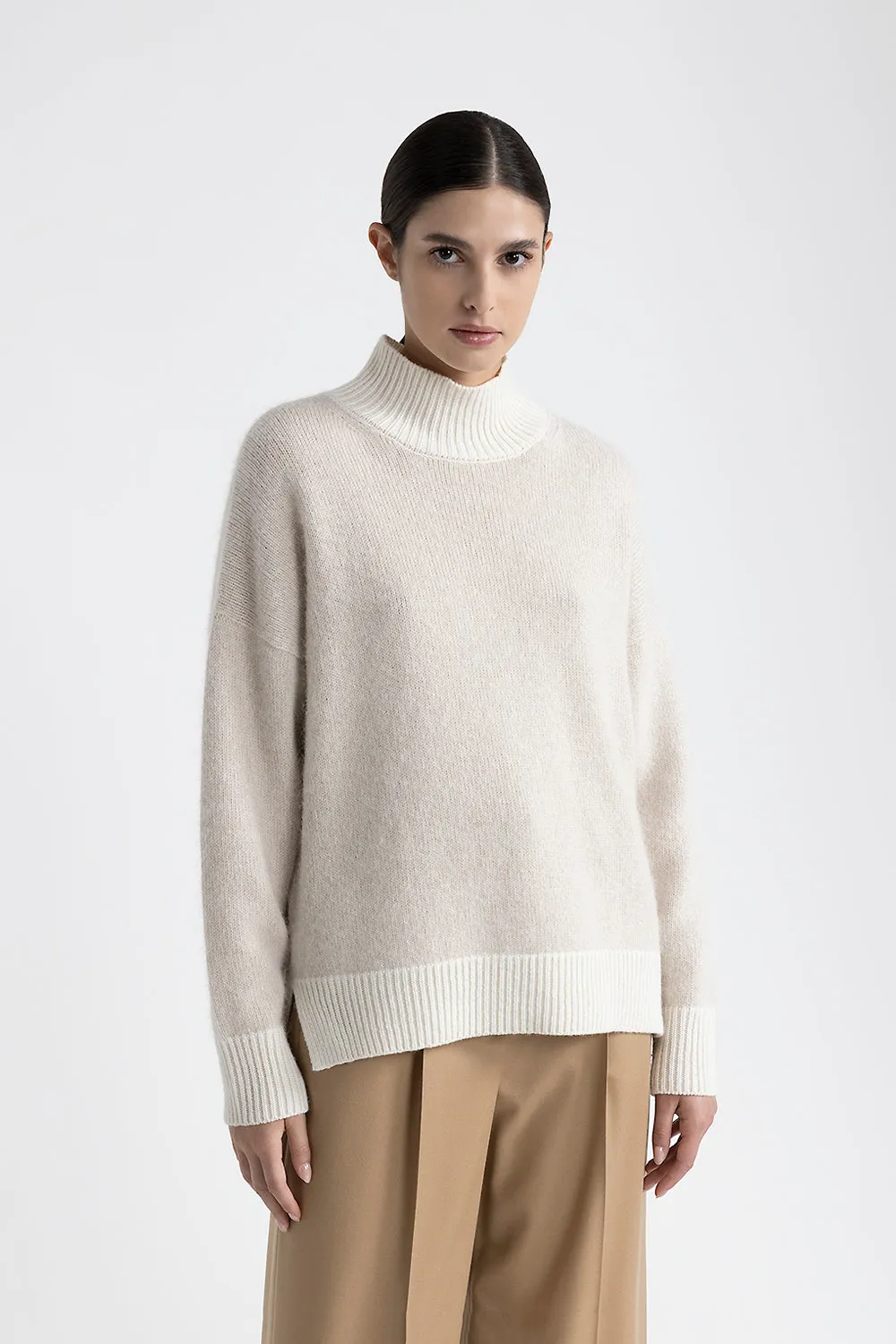 Pure wool, cashmere and alpaca sweater