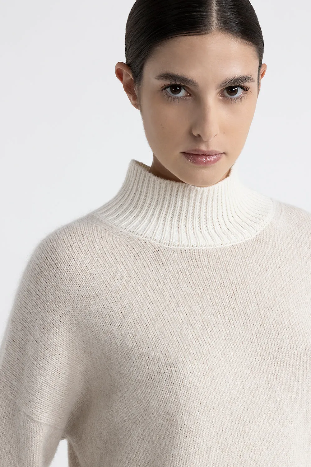 Pure wool, cashmere and alpaca sweater