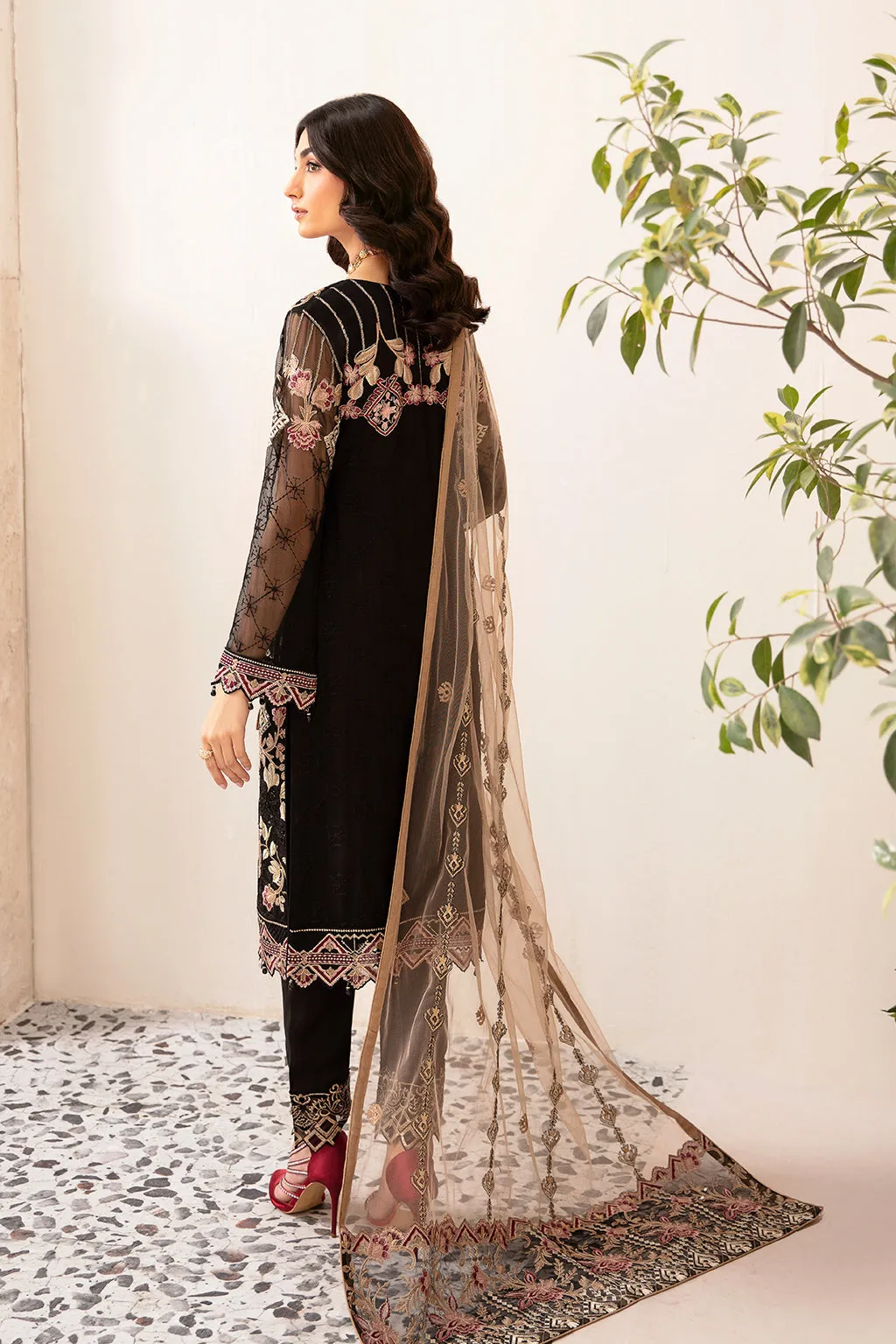 Ramsha Rangoon Vol-12 Luxury Chiffon Unstitched 3Pc Suit D-1204