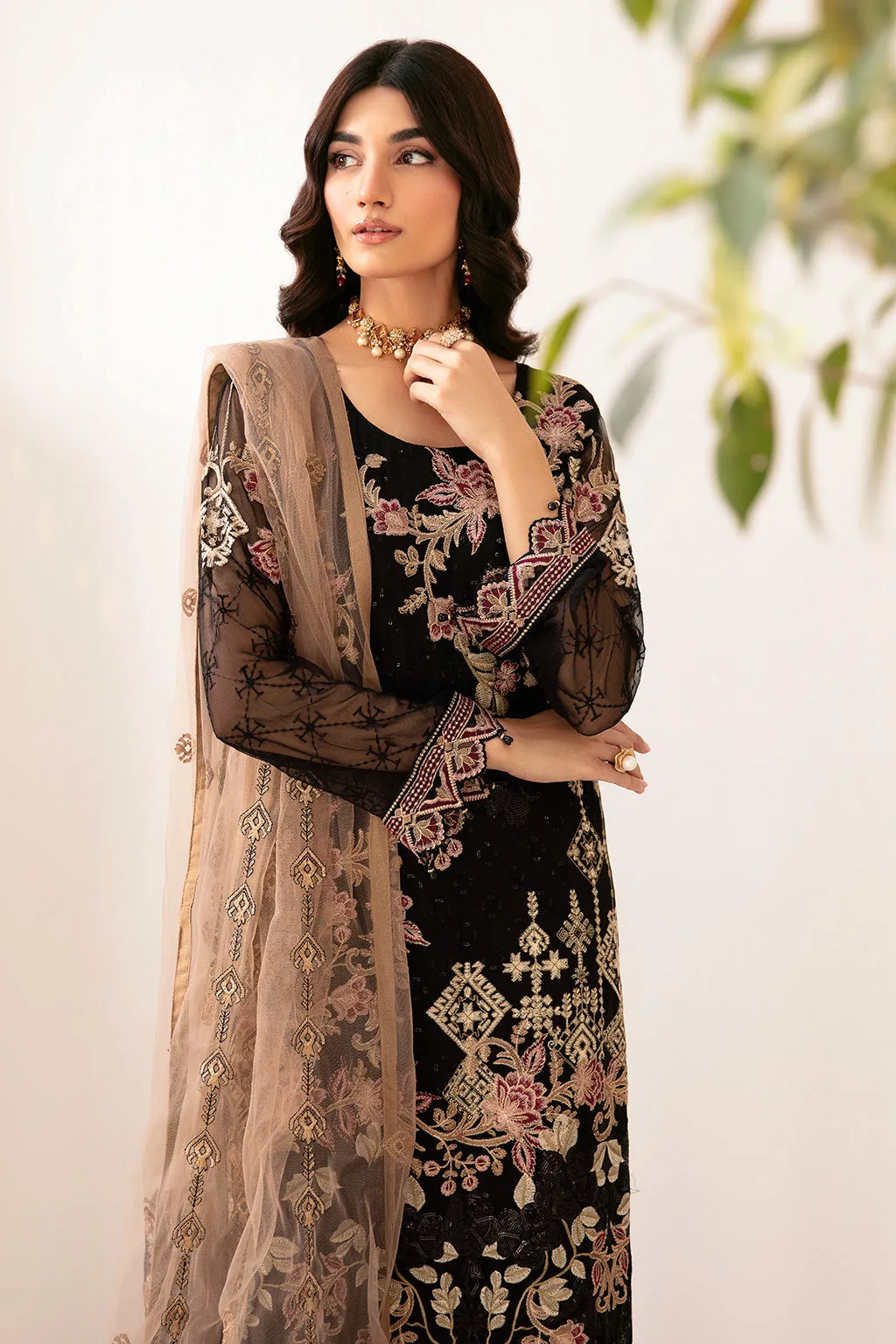 Ramsha Rangoon Vol-12 Luxury Chiffon Unstitched 3Pc Suit D-1204