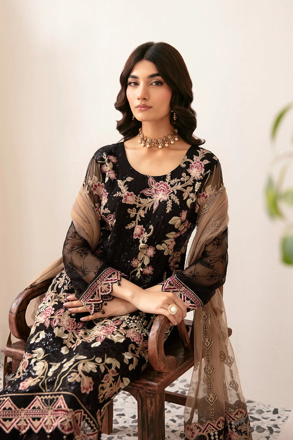 Ramsha Rangoon Vol-12 Luxury Chiffon Unstitched 3Pc Suit D-1204