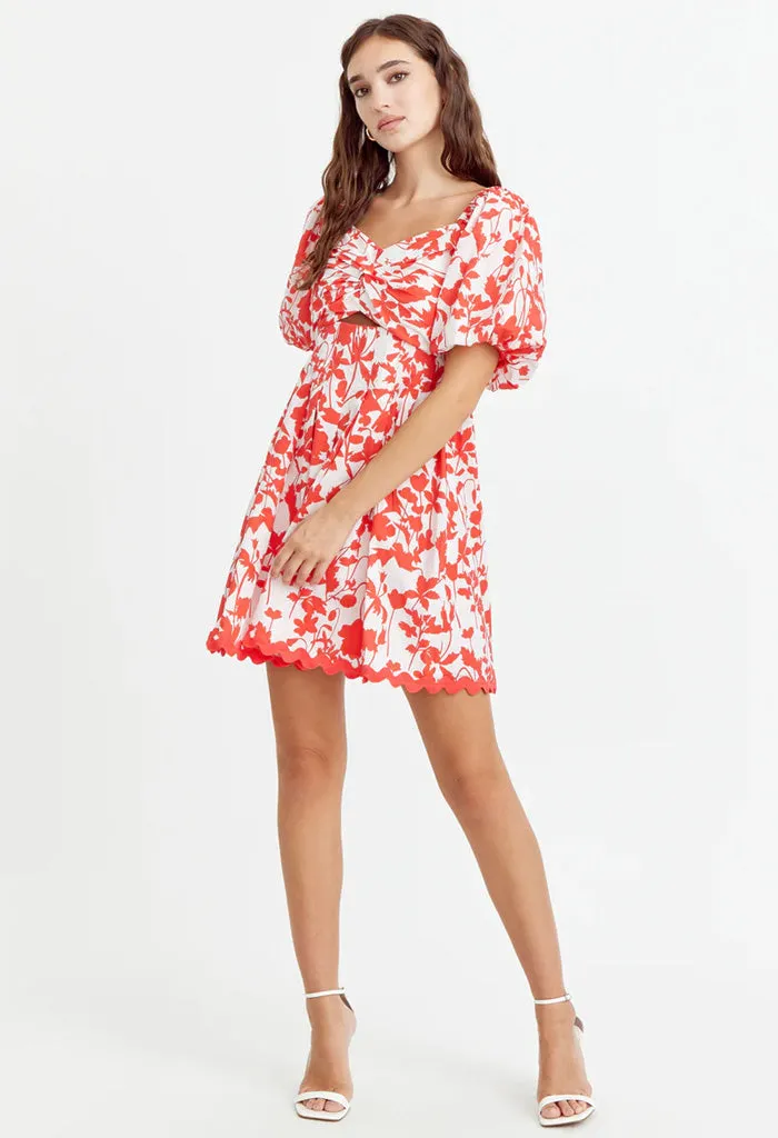 Remi Mini Dress-Poppy Red