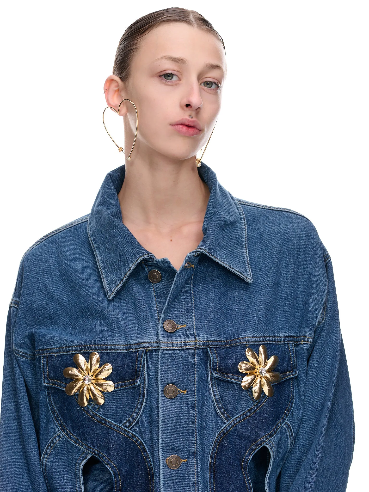 Rope Cut-Out Jacket (2301J06A176-LIGHT-BLUE)