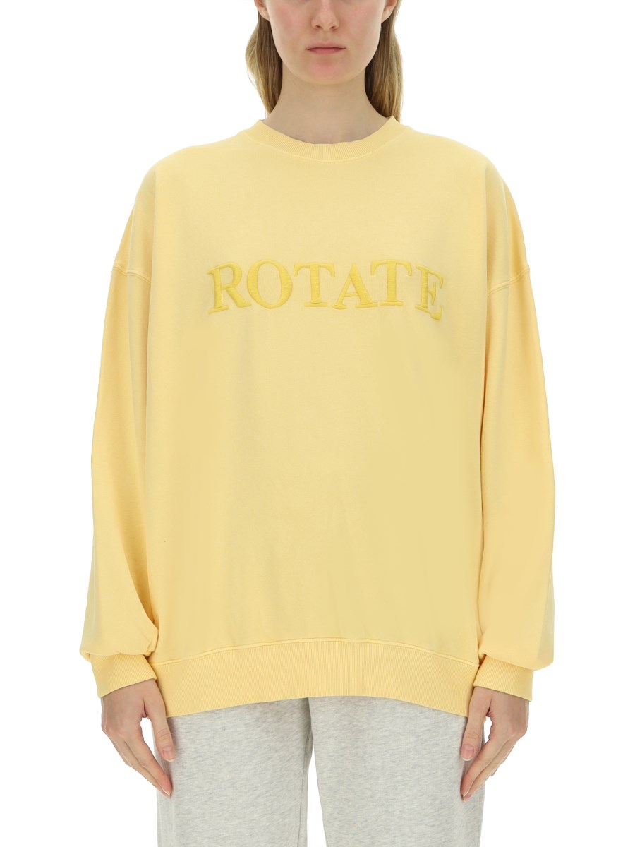 ROTATE BIRGER CHRISTENSEN    COTTON SWEATSHIRT WITH LOGO