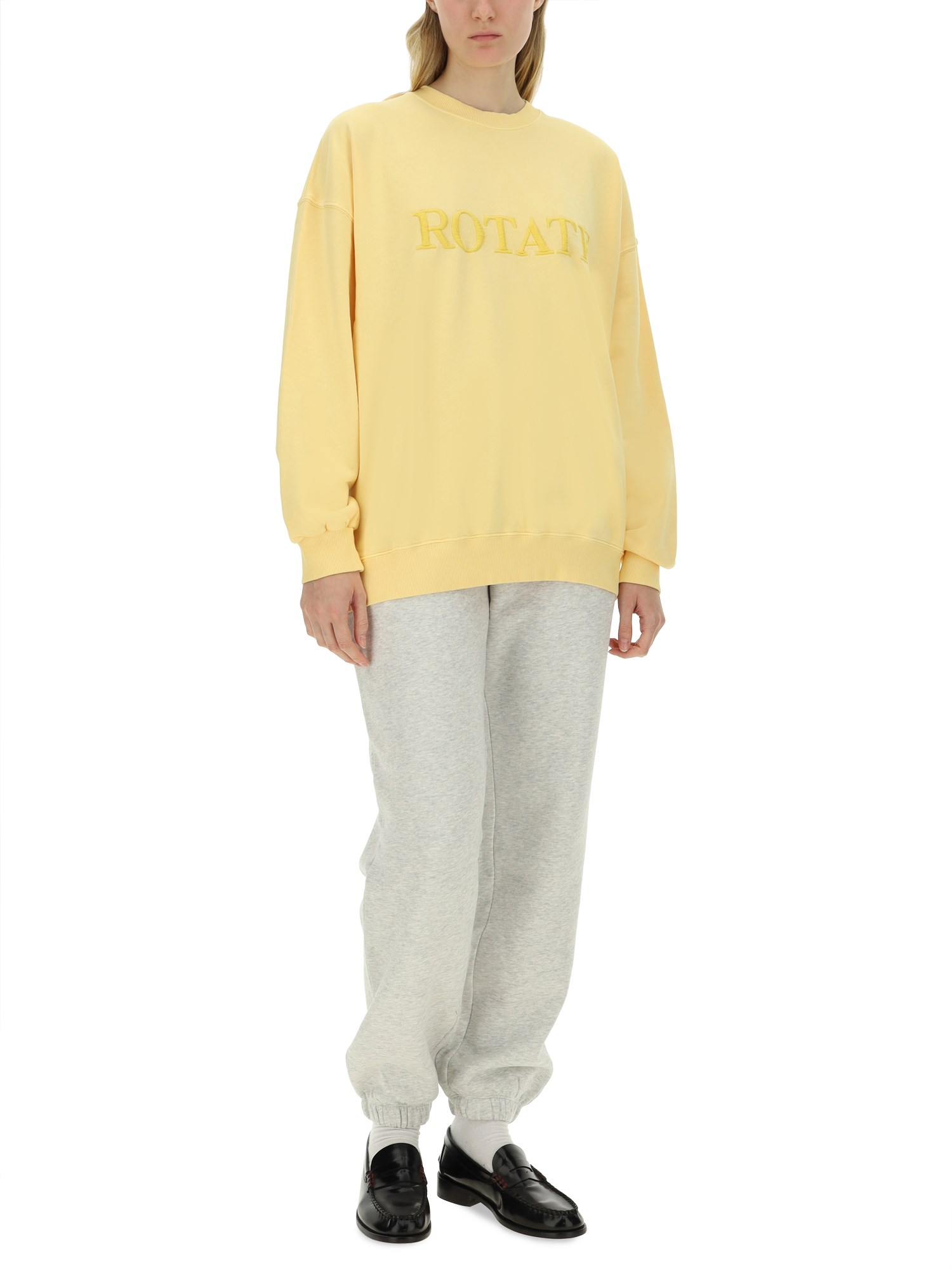 ROTATE BIRGER CHRISTENSEN    COTTON SWEATSHIRT WITH LOGO