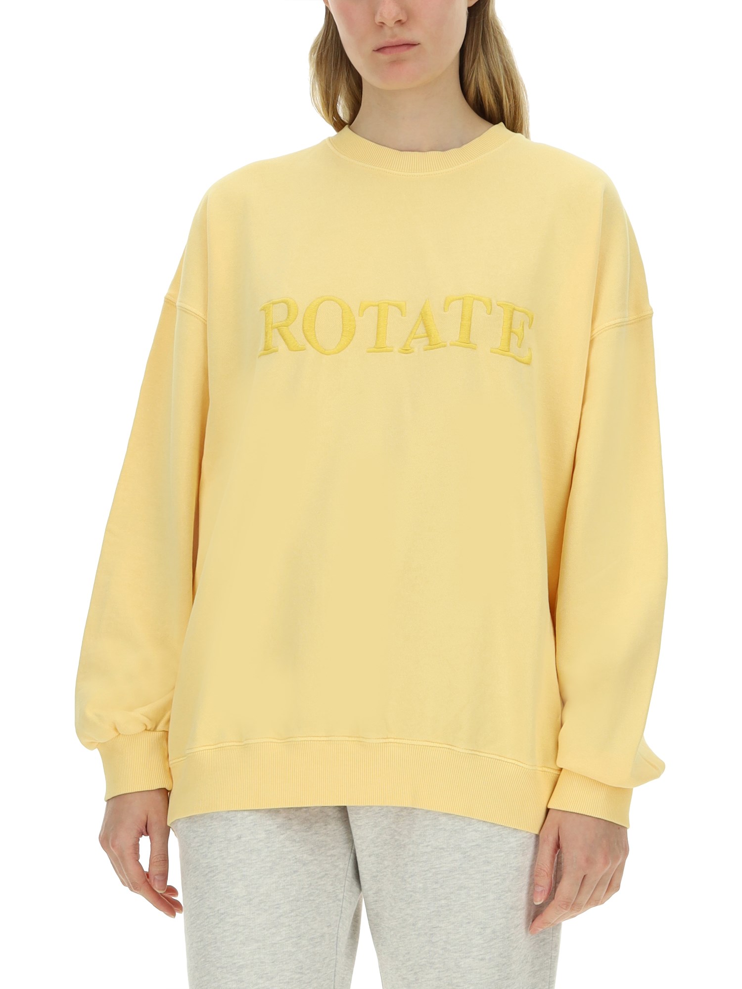 ROTATE BIRGER CHRISTENSEN    COTTON SWEATSHIRT WITH LOGO