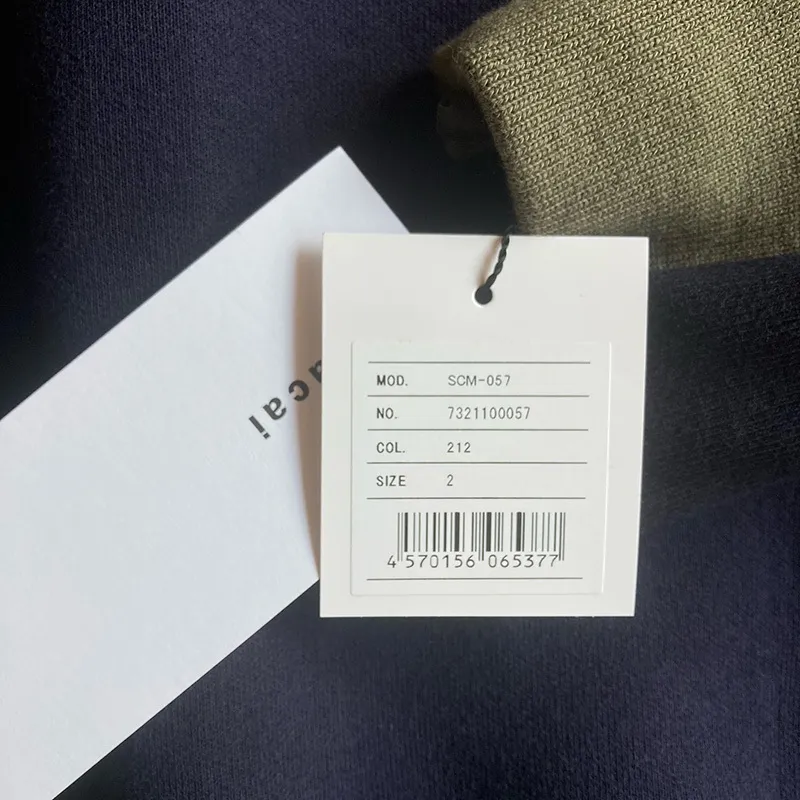 sacai  |Long Sleeves Plain Designers Hoodies