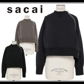 sacai  |Street Style Plain Logo Hoodies & Sweatshirts